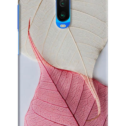 White Pink Leaf Poco X2 Hard Case Back Cover by Casekaro