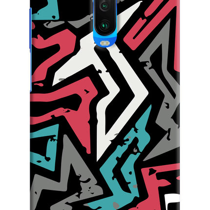 Geometric Graffiti Poco X2 Hard Case Back Cover by Casekaro