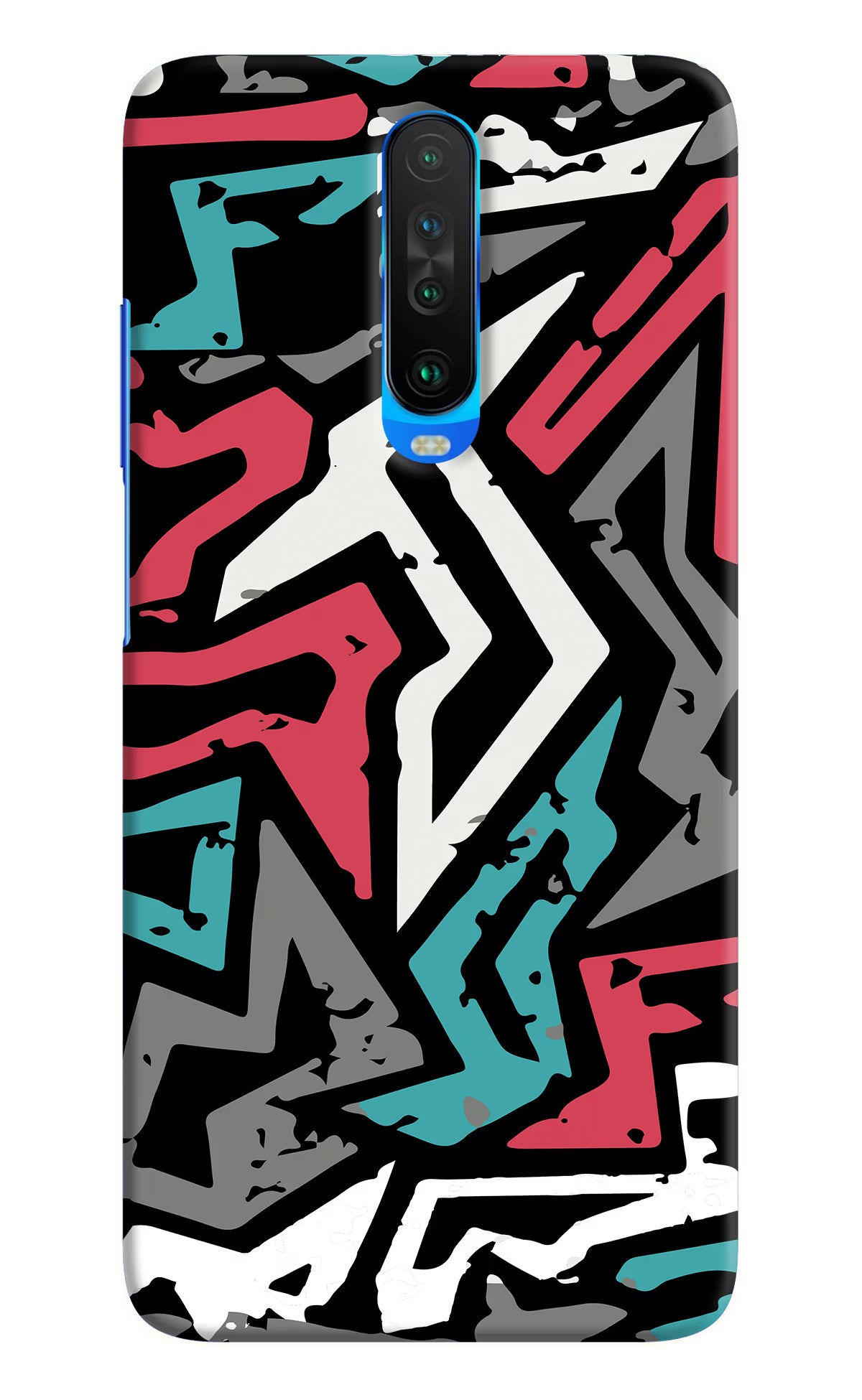 Geometric Graffiti Poco X2 Hard Case Back Cover by Casekaro