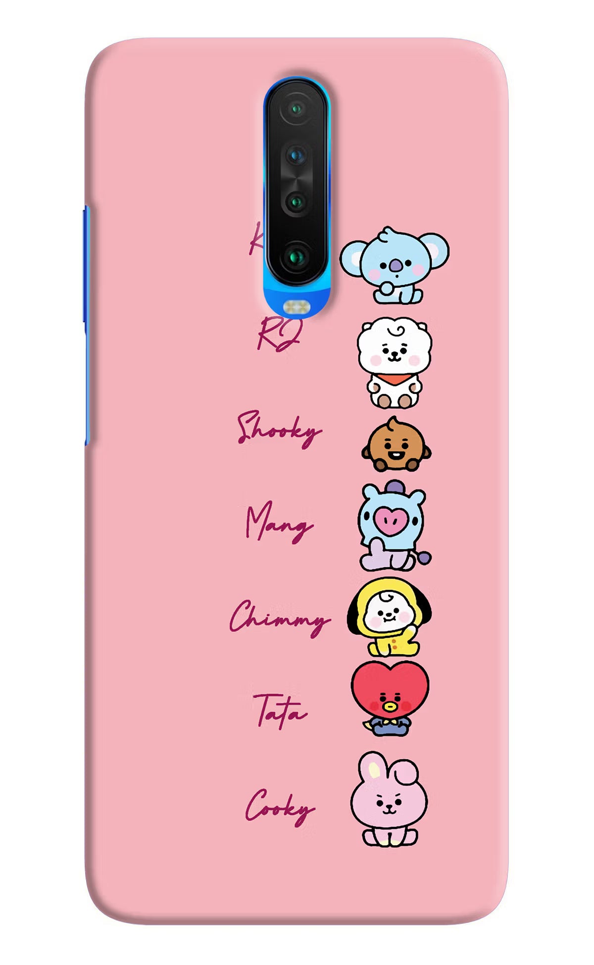 BTS names Poco X2 Hard Case Back Cover by Casekaro