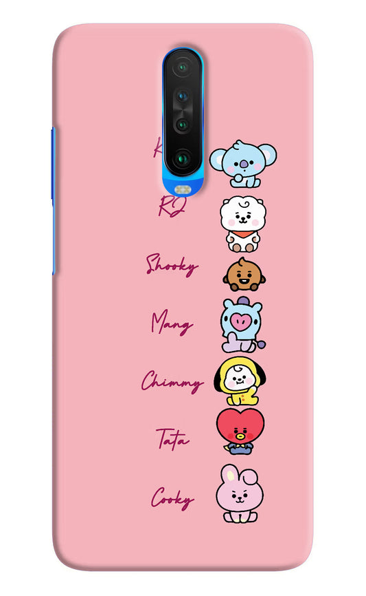 BTS names Poco X2 Hard Case Back Cover by Casekaro