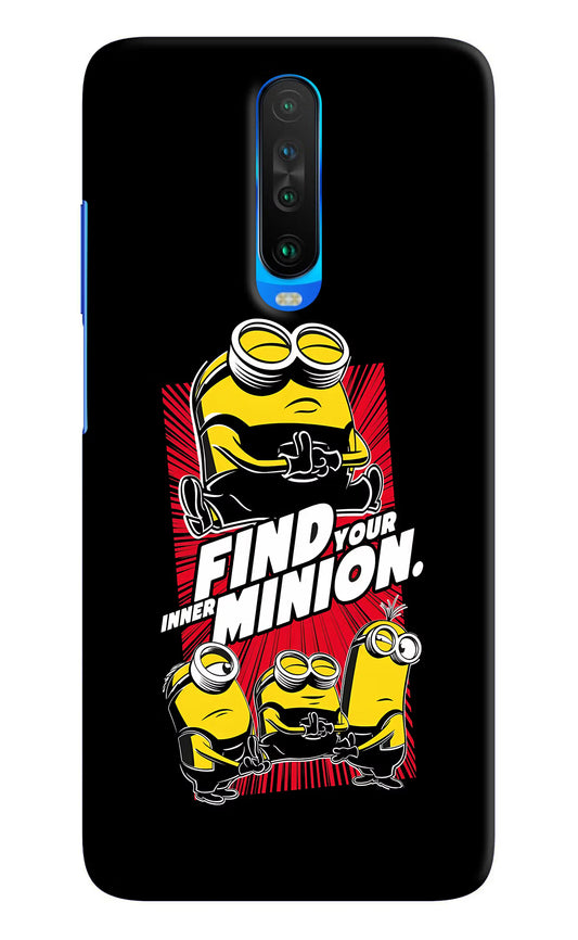 Find your inner Minion Poco X2 Hard Case Back Cover by Casekaro