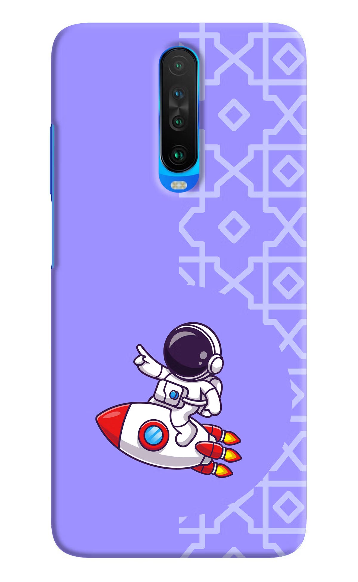 Cute Astronaut Poco X2 Hard Case Back Cover by Casekaro