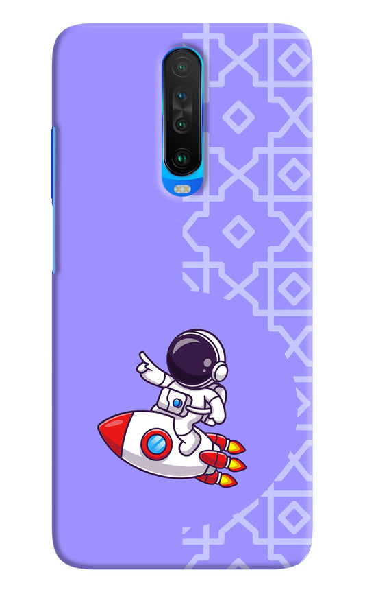 Cute Astronaut Poco X2 Hard Case Back Cover by Casekaro