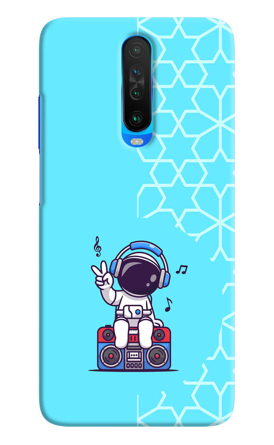 Cute Astronaut Chilling Poco X2 Hard Case Back Cover by Casekaro