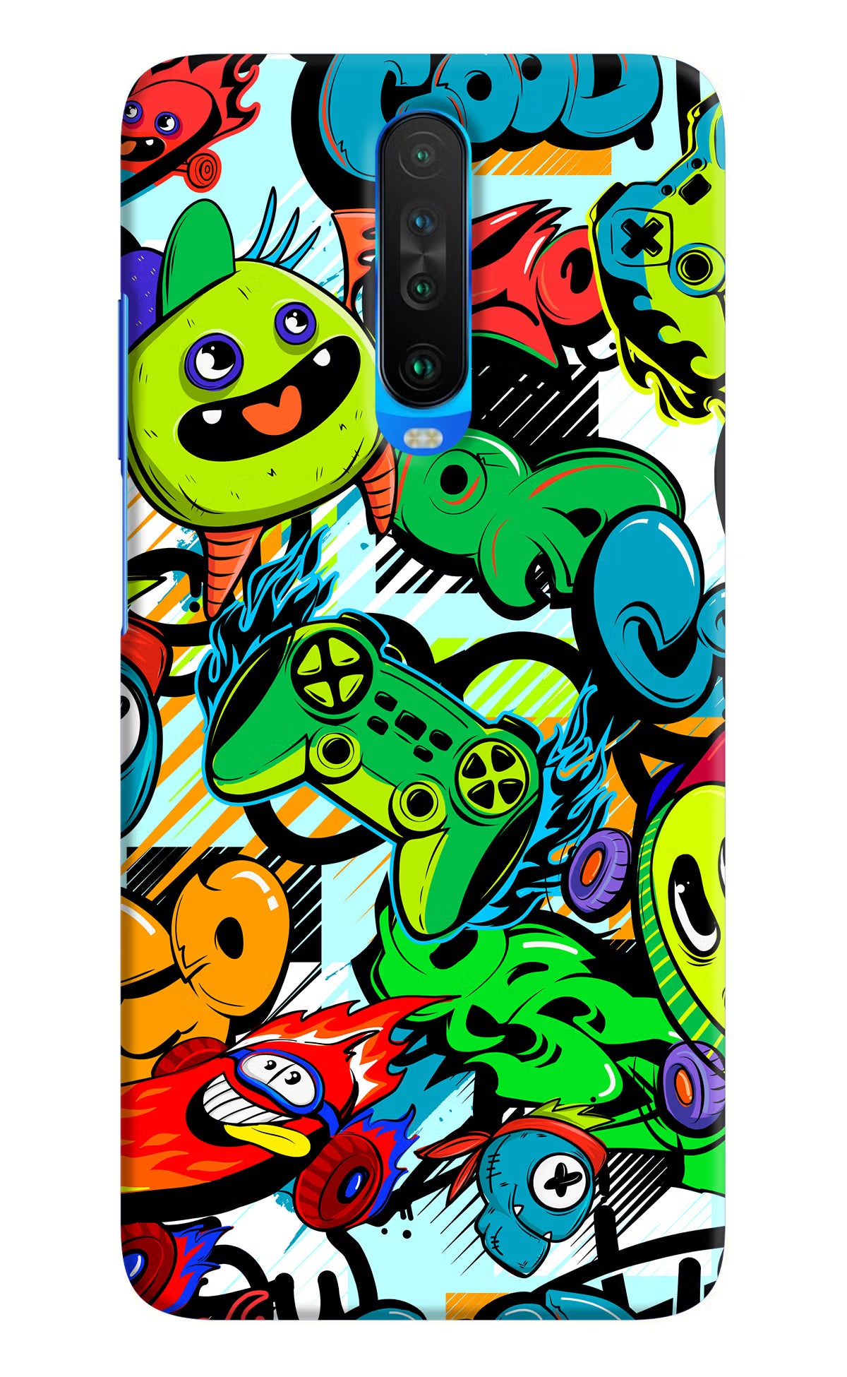 Game Doodle Poco X2 Hard Case Back Cover by Casekaro