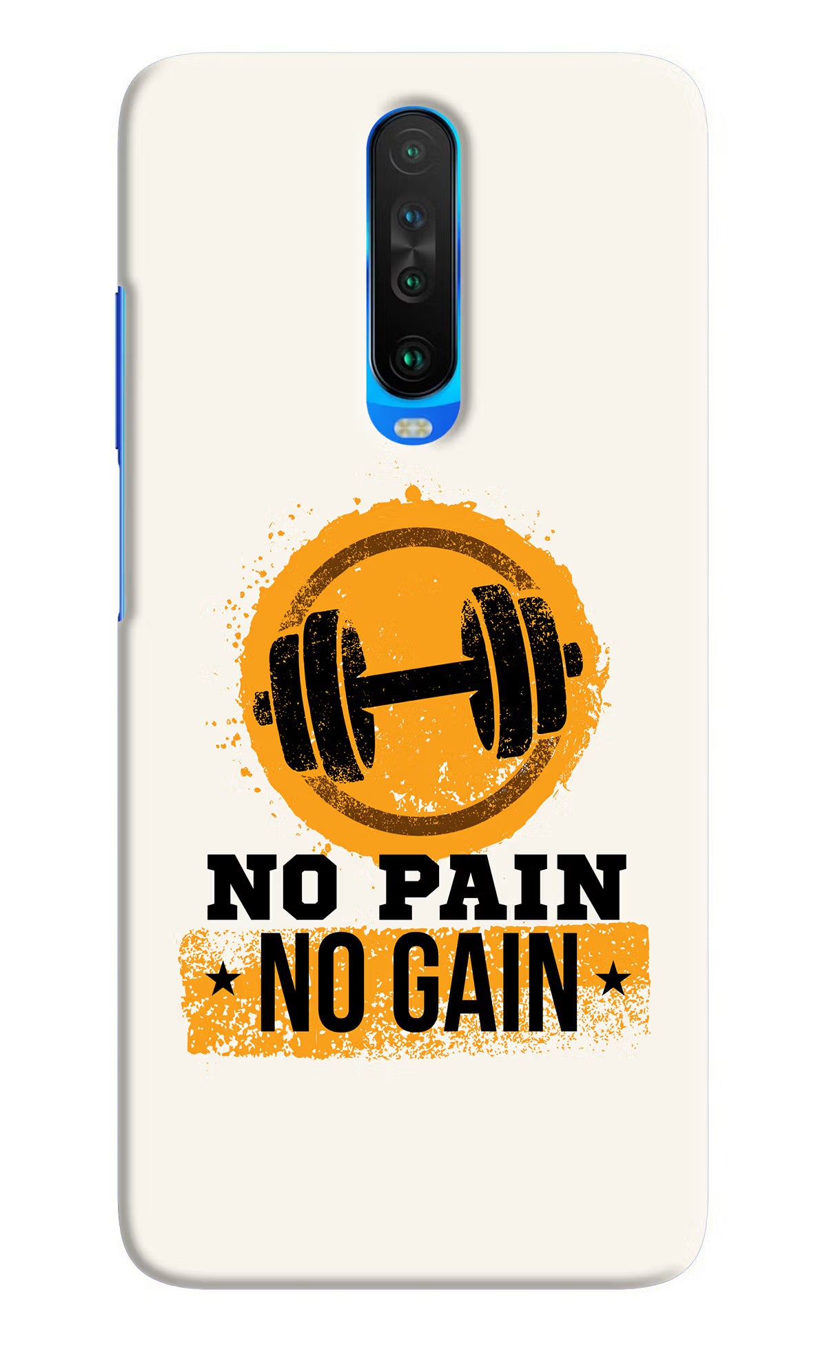 No Pain No Gain Poco X2 Hard Case Back Cover by Casekaro