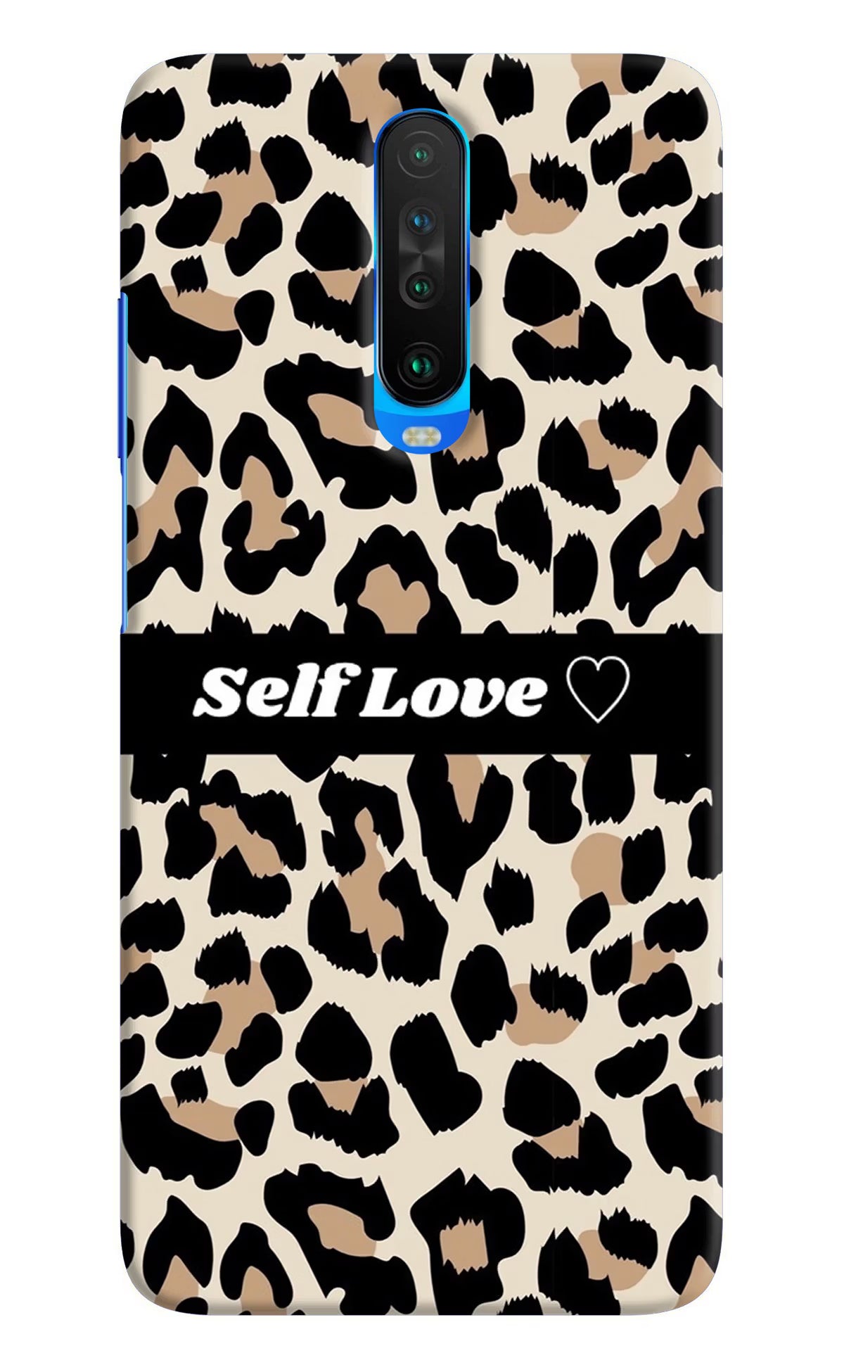 Leopard Print Self Love Poco X2 Hard Case Back Cover by Casekaro