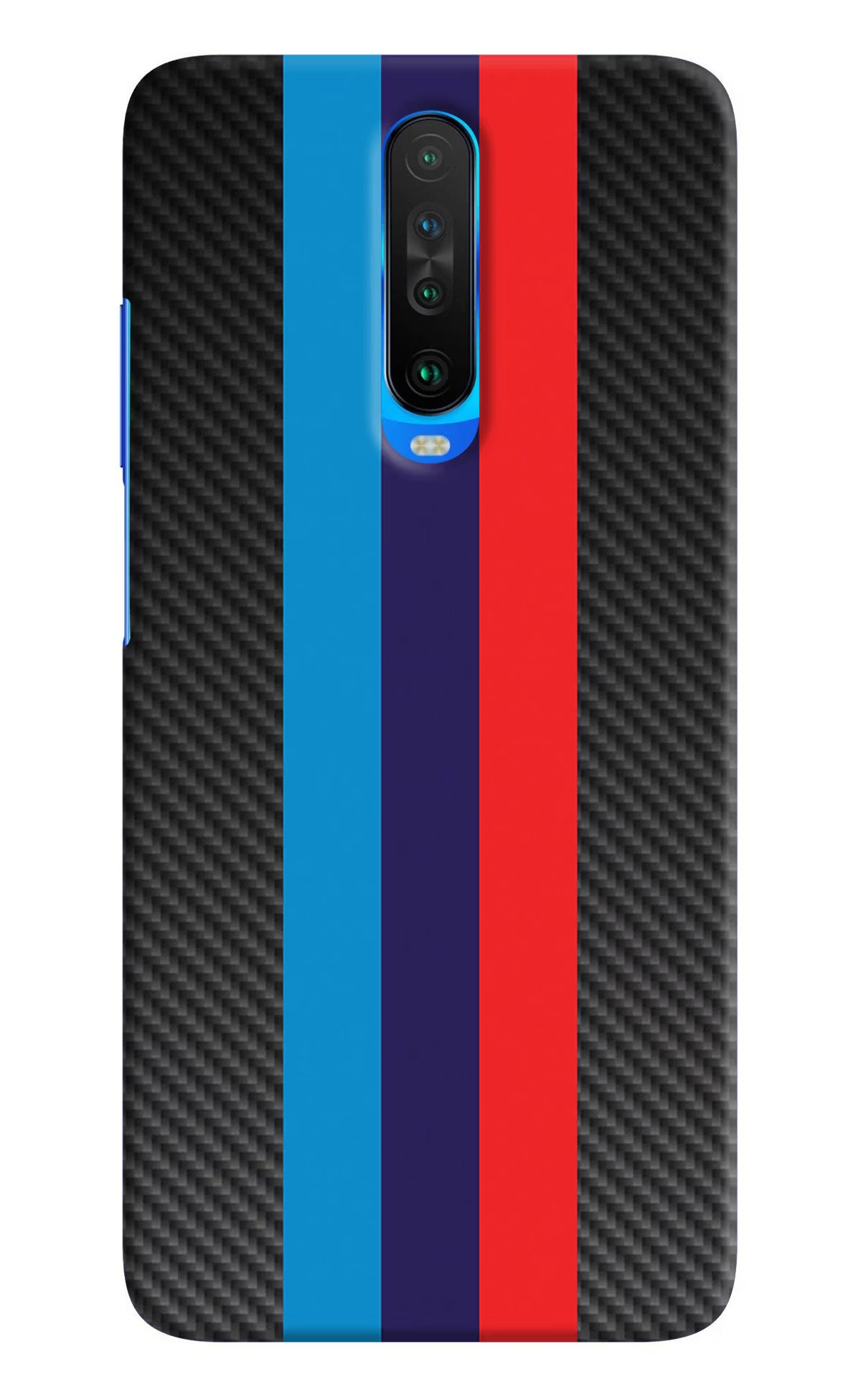 BMW Stripes Pattern Poco X2 Hard Case Back Cover by Casekaro