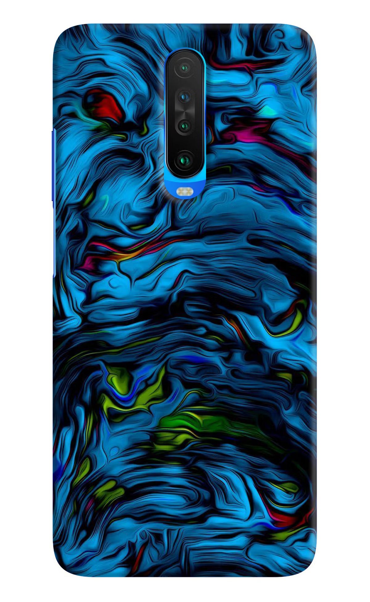Dark Blue Abstract Poco X2 Hard Case Back Cover by Casekaro