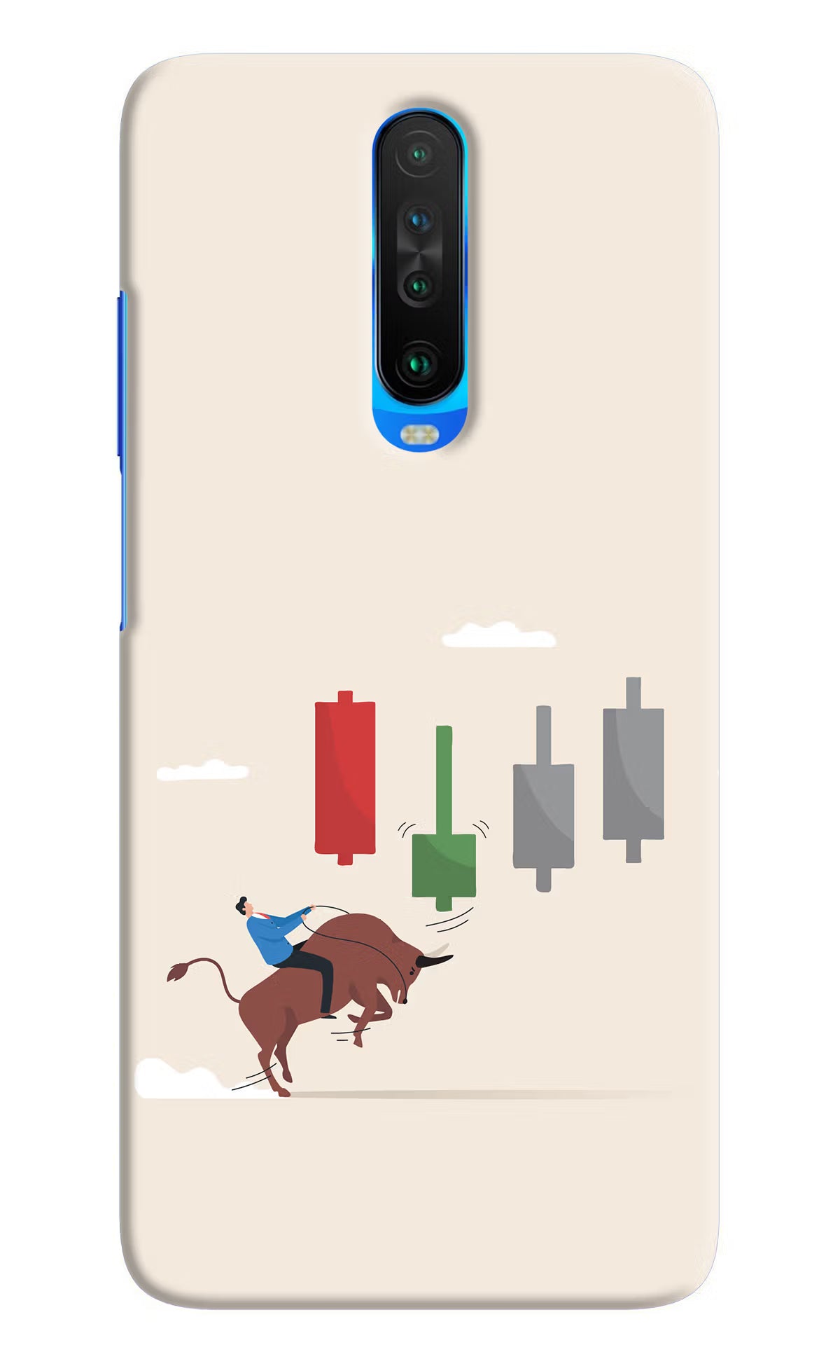 Bull Trading Momentum Poco X2 Hard Case Back Cover by Casekaro