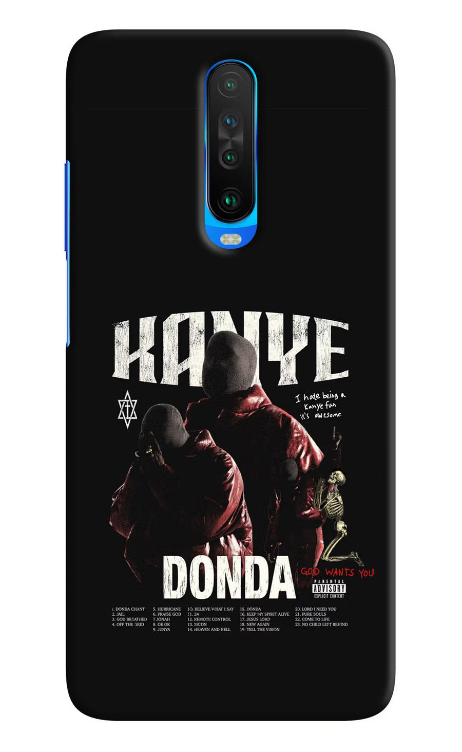 Donda Kanye West Poco X2 Back Cover, Hard case