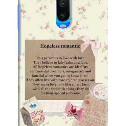 Hopeless Romantic Poco X2 Hard Case Back Cover by Casekaro
