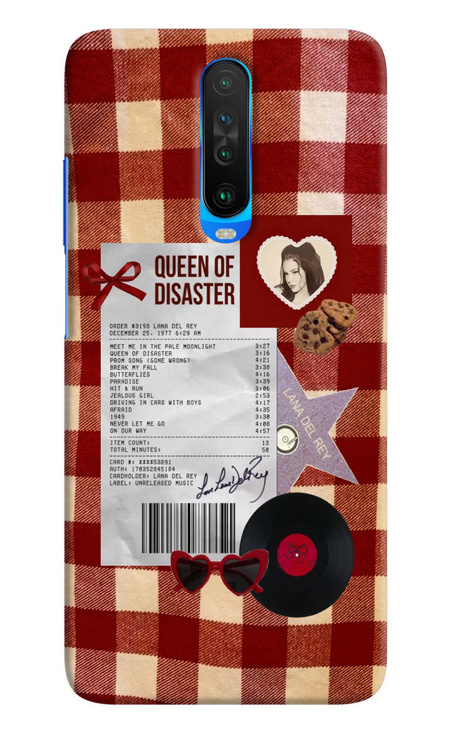 Queen of Disaster Poco X2 Hard Case Back Cover by Casekaro