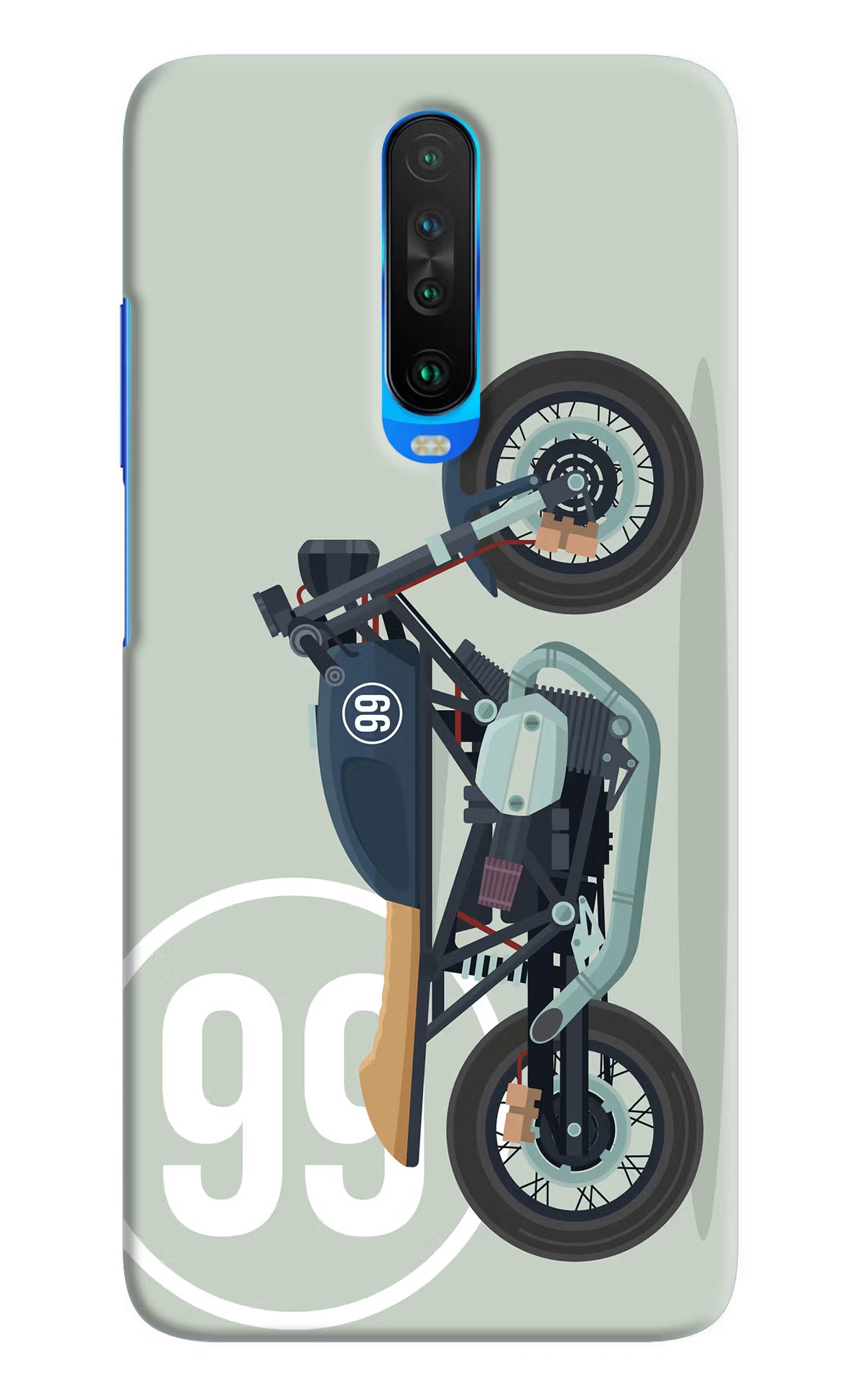 Classic Cafe Racer 99 Poco X2 Hard Case Back Cover by Casekaro