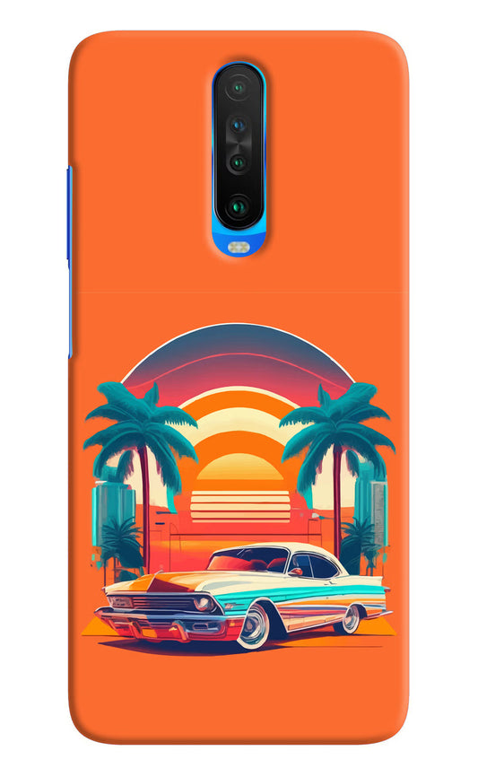 Palm Drive 80s Poco X2 Hard Case Back Cover by Casekaro