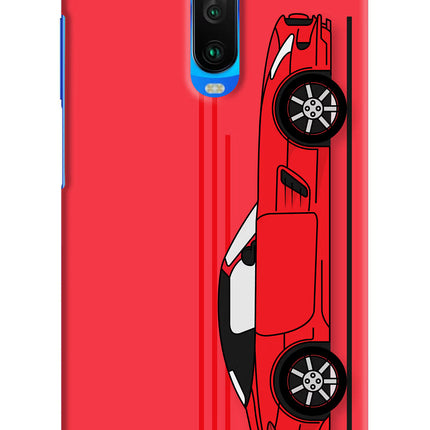 Red Velocity Poco X2 Hard Case Back Cover by Casekaro