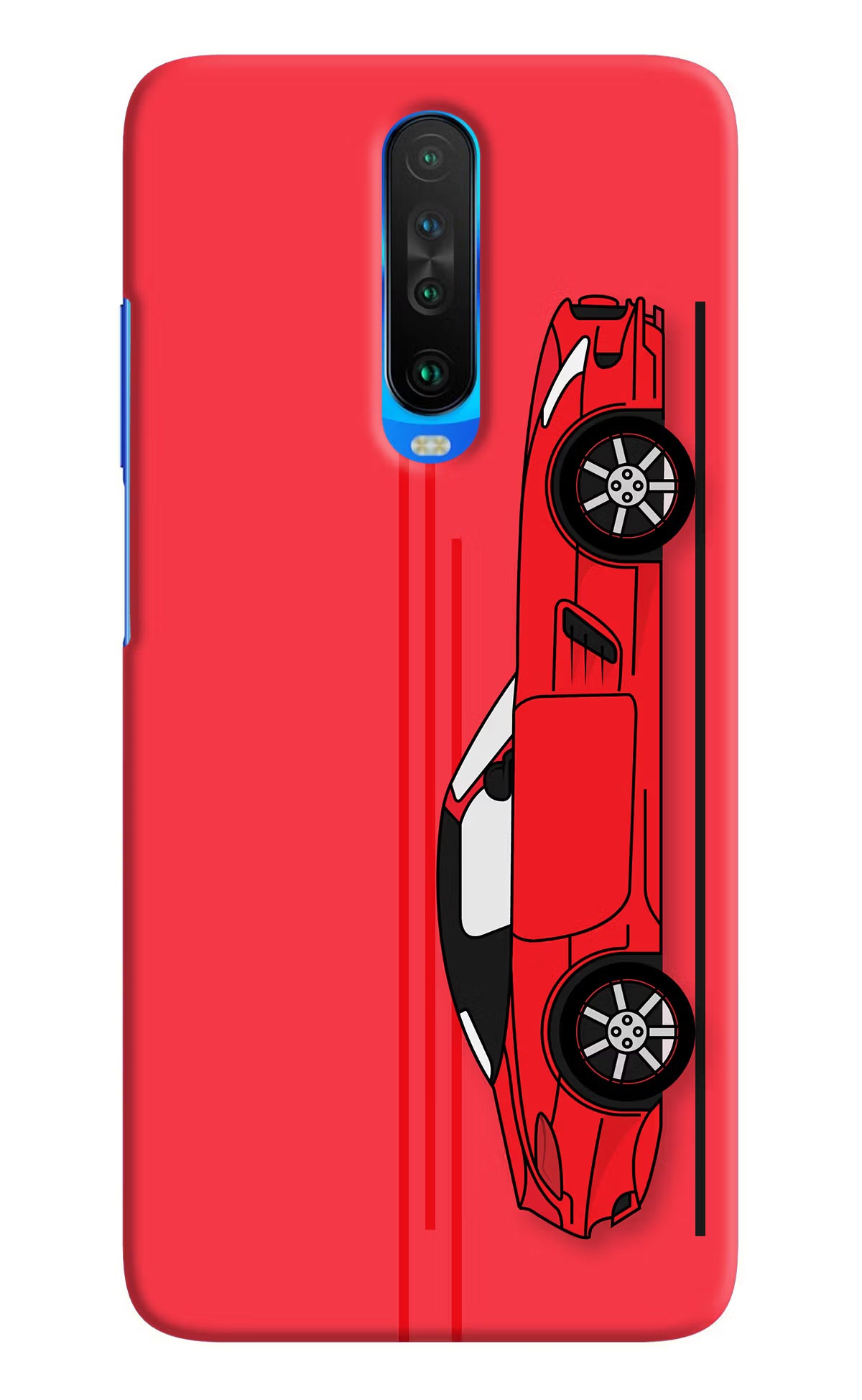 Red Velocity Poco X2 Hard Case Back Cover by Casekaro