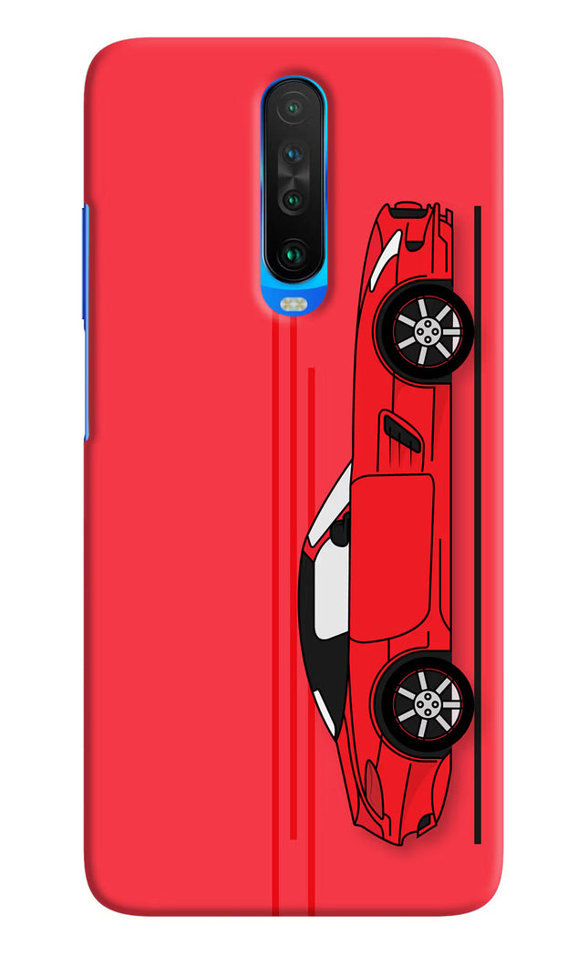 Red Velocity Poco X2 Hard Case Back Cover by Casekaro