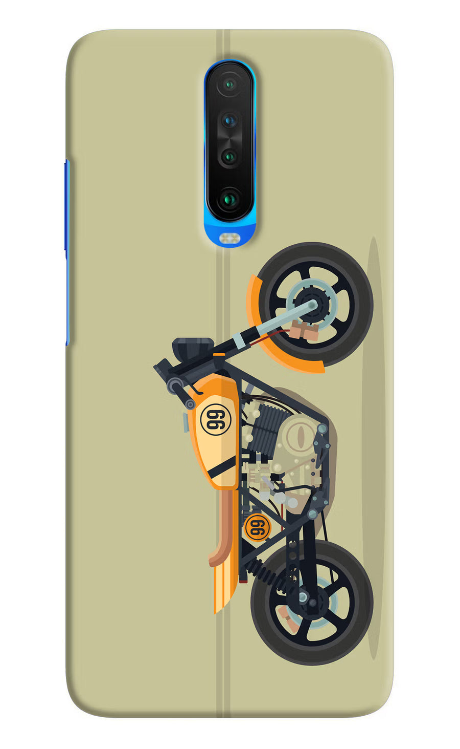 Vertical Speedster Poco X2 Back Cover, Hard case