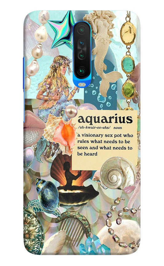 Aquarius Zodiac Poco X2 Hard Case Back Cover by Casekaro