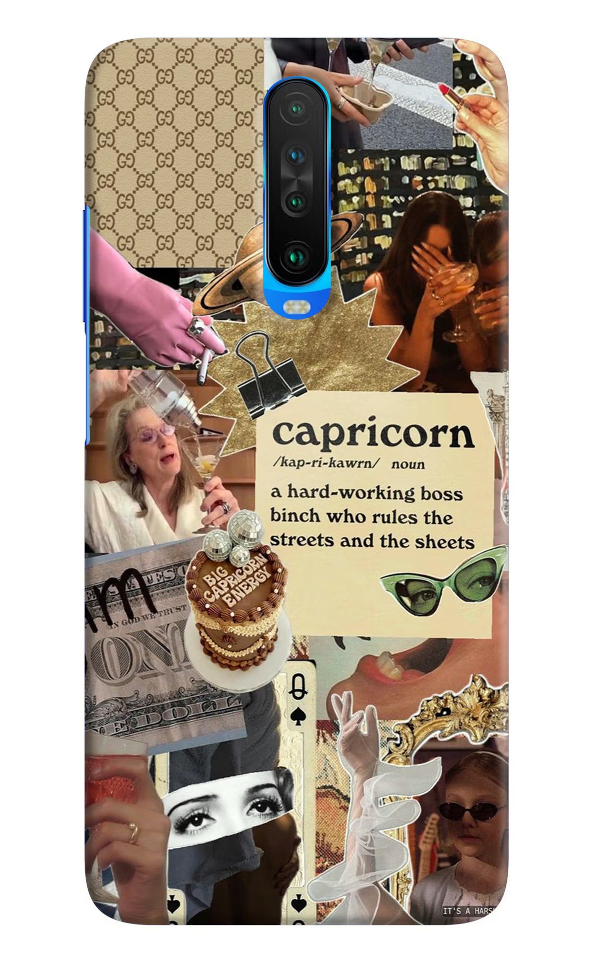 Capricorn Zodiac Poco X2 Hard Case Back Cover by Casekaro