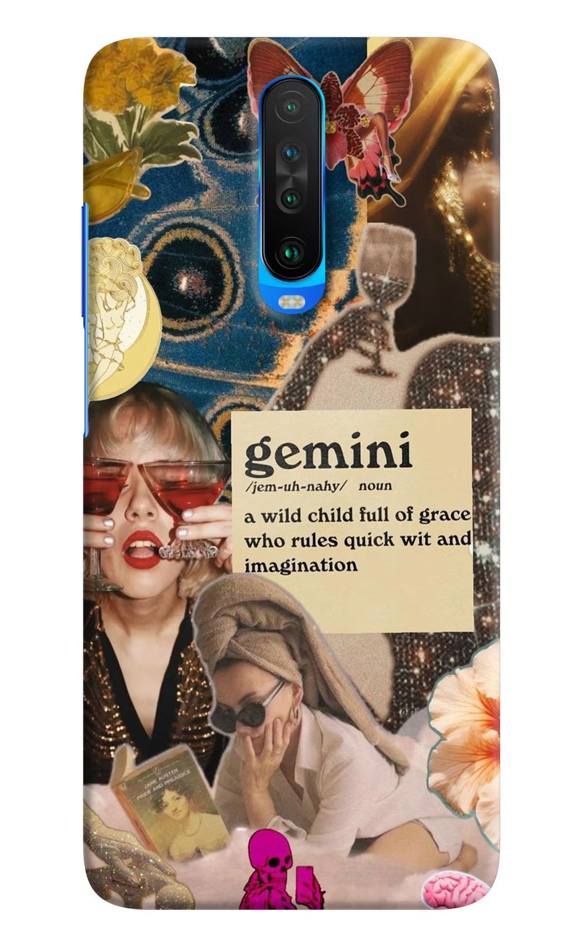 Gemini Zodiac Poco X2 Hard Case Back Cover by Casekaro