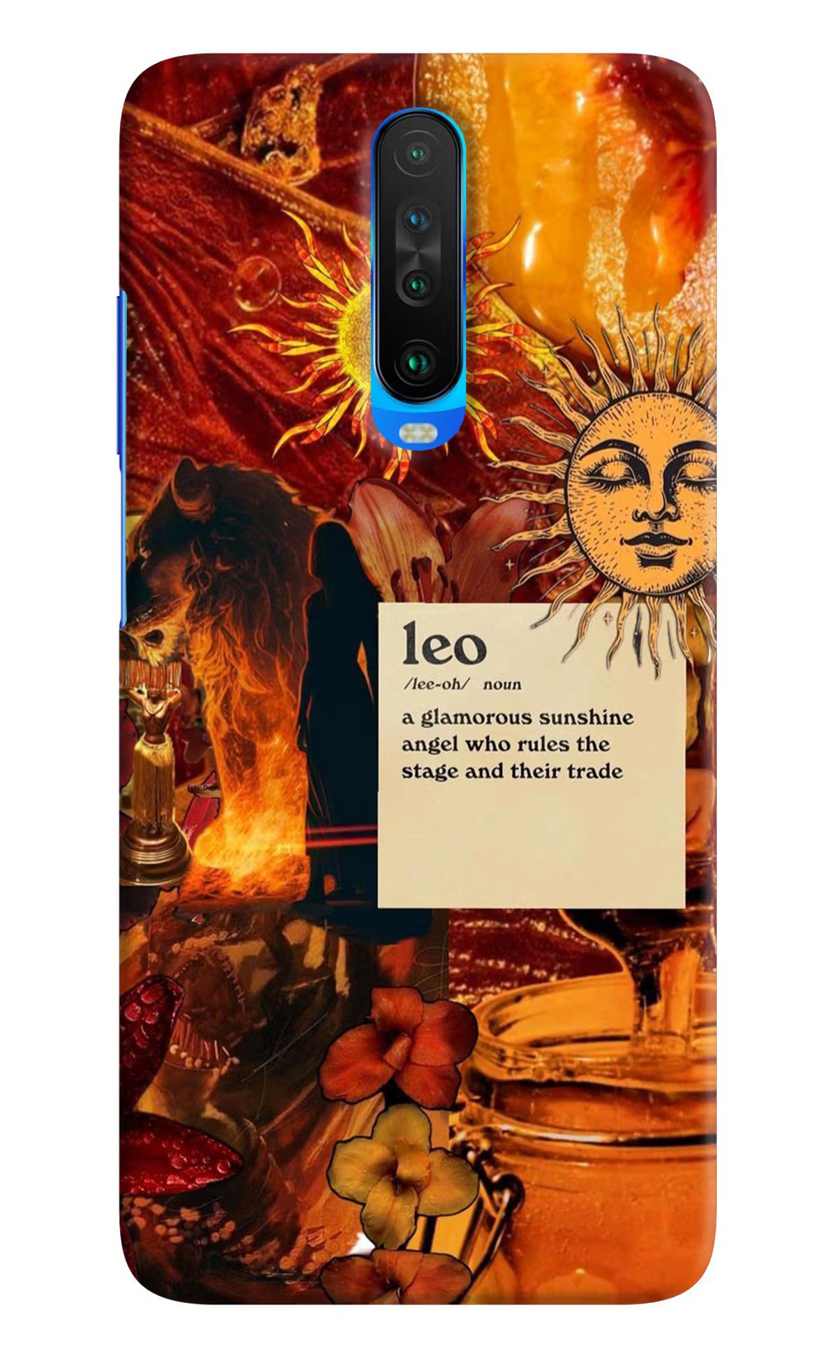 Leo Zodiac Poco X2 Hard Case Back Cover by Casekaro
