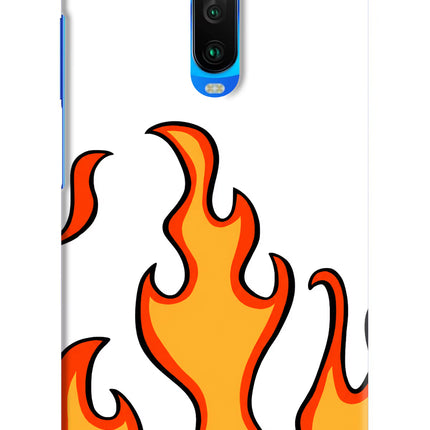 Fired Up – White Poco X2 Hard Case Back Cover by Casekaro