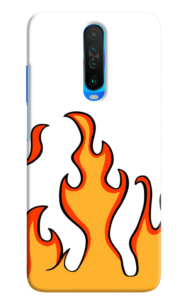 Fired Up – White Poco X2 Hard Case Back Cover by Casekaro