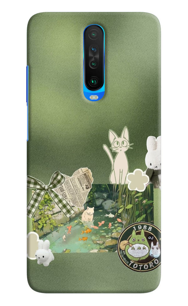 Aesthetic anime Poco X2 Hard Case Back Cover by Casekaro