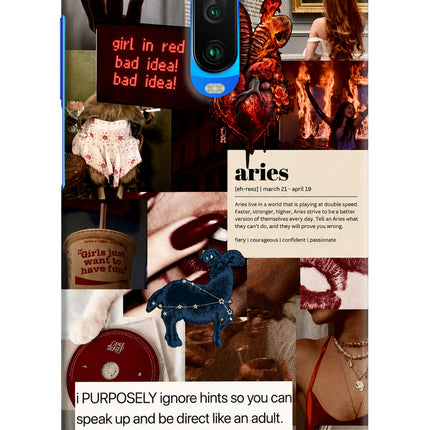 Zodiac Aries Poco X2 Hard Case Back Cover by Casekaro
