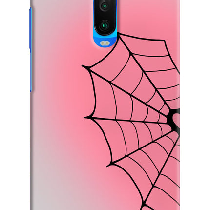 Pink Web Poco X2 Hard Case Back Cover by Casekaro