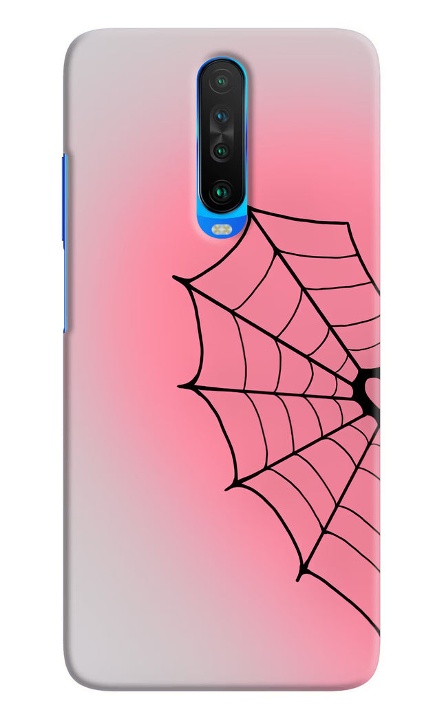 Pink Web Poco X2 Hard Case Back Cover by Casekaro