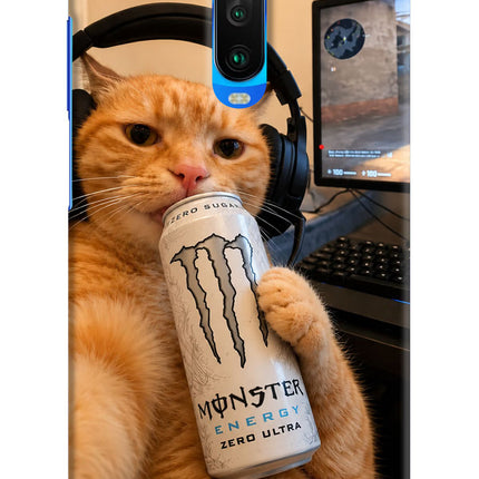 Gamer Cat Energy Poco X2 Hard Case Back Cover by Casekaro