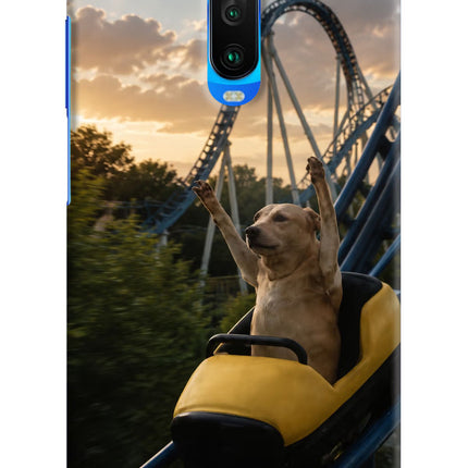 Rollercoaster Dog Poco X2 Hard Case Back Cover by Casekaro