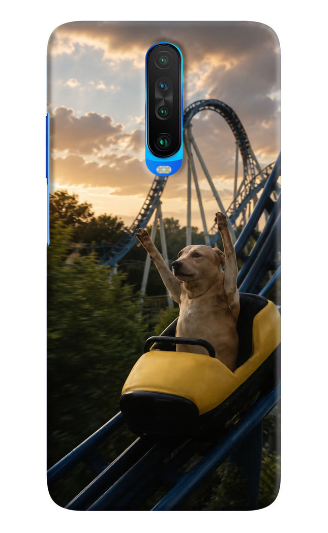 Rollercoaster Dog Poco X2 Hard Case Back Cover by Casekaro