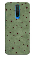 Green Stars Poco X2 Hard Case Back Cover by Casekaro