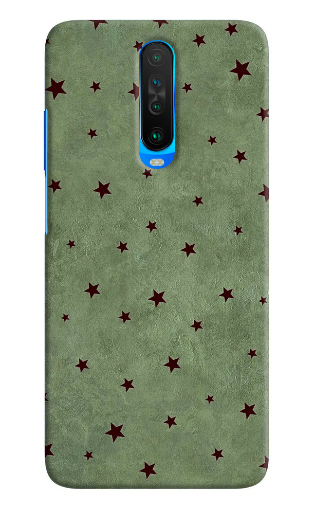 Green Stars Poco X2 Hard Case Back Cover by Casekaro
