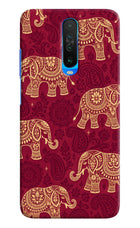 Maroon Elephant Poco X2 Hard Case Back Cover by Casekaro