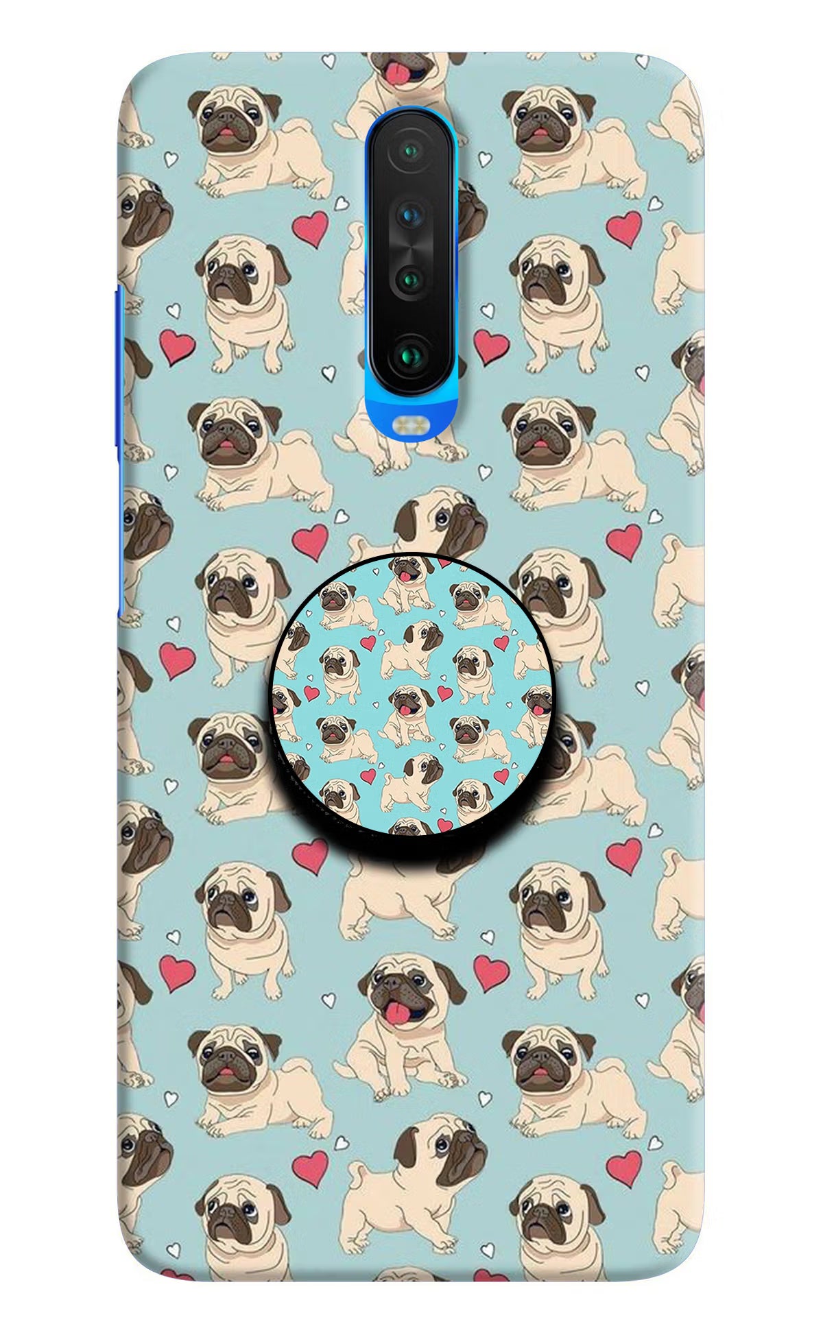 Pug Dog Poco X2 Pop Case by Casekaro