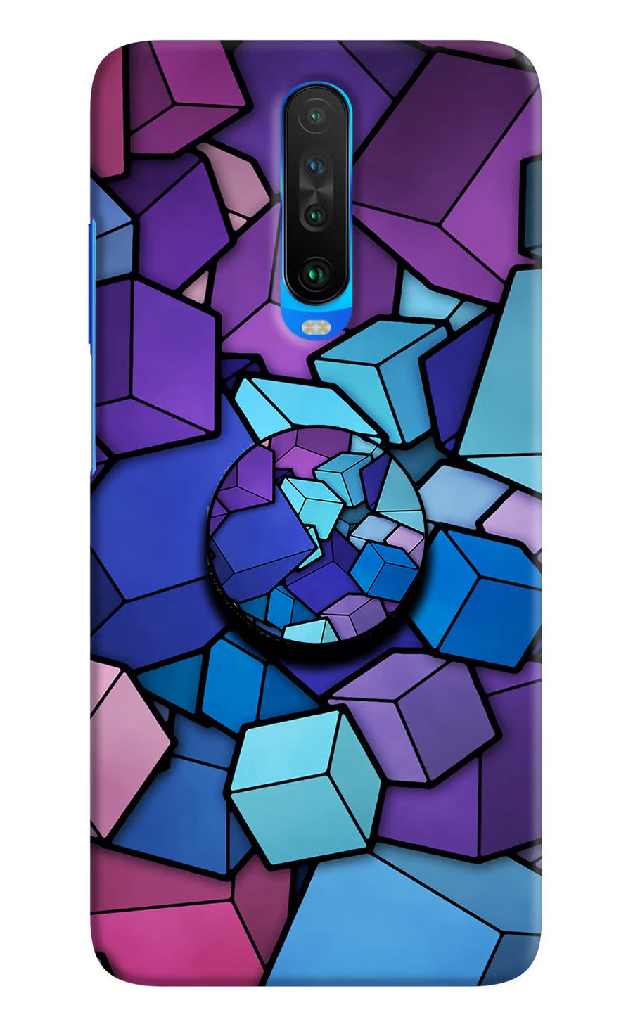 Cubic Abstract Poco X2 Pop Case, Hard case