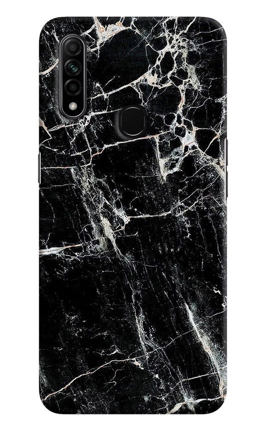 Black Marble Texture Oppo A31 Hard Case Back Cover by Casekaro