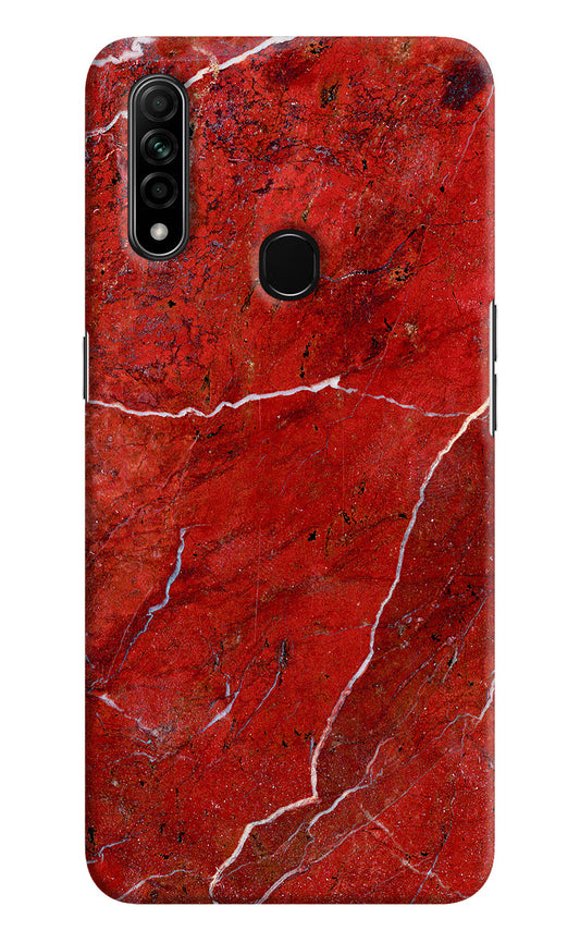 Red Marble Design Oppo A31 Hard Case Back Cover by Casekaro