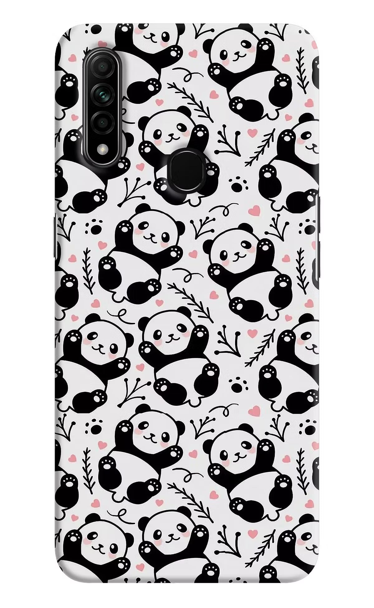 Cute Panda Oppo A31 Hard Case Back Cover by Casekaro
