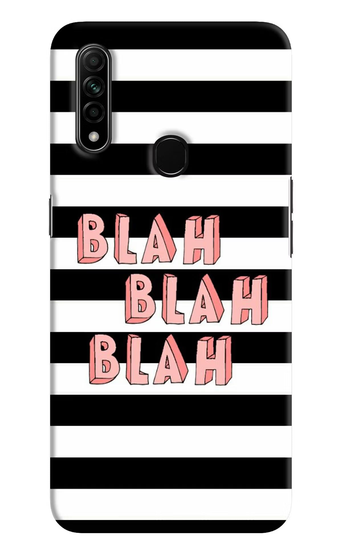 Blah Blah Blah Oppo A31 Hard Case Back Cover by Casekaro