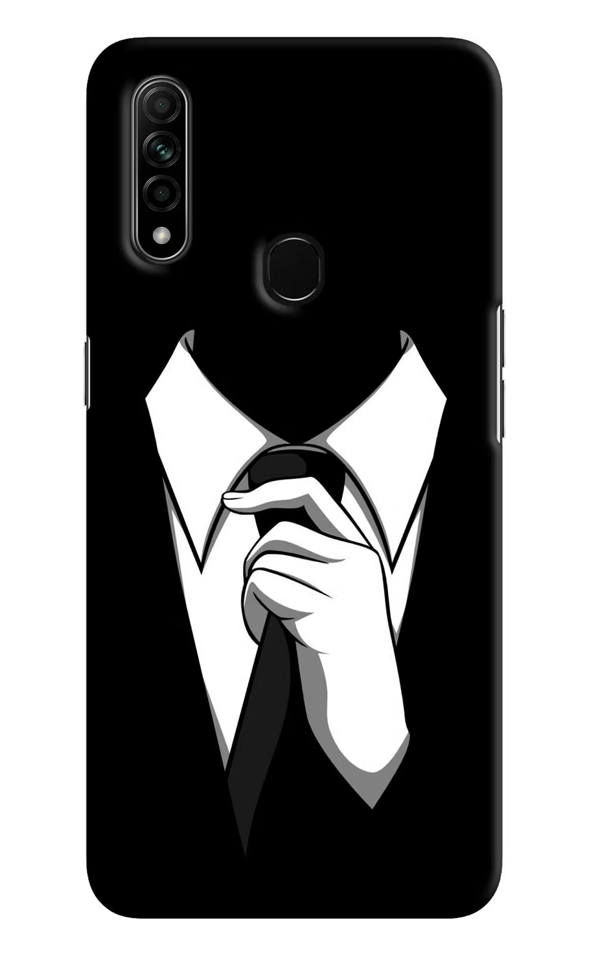 Black Tie Oppo A31 Hard Case Back Cover by Casekaro
