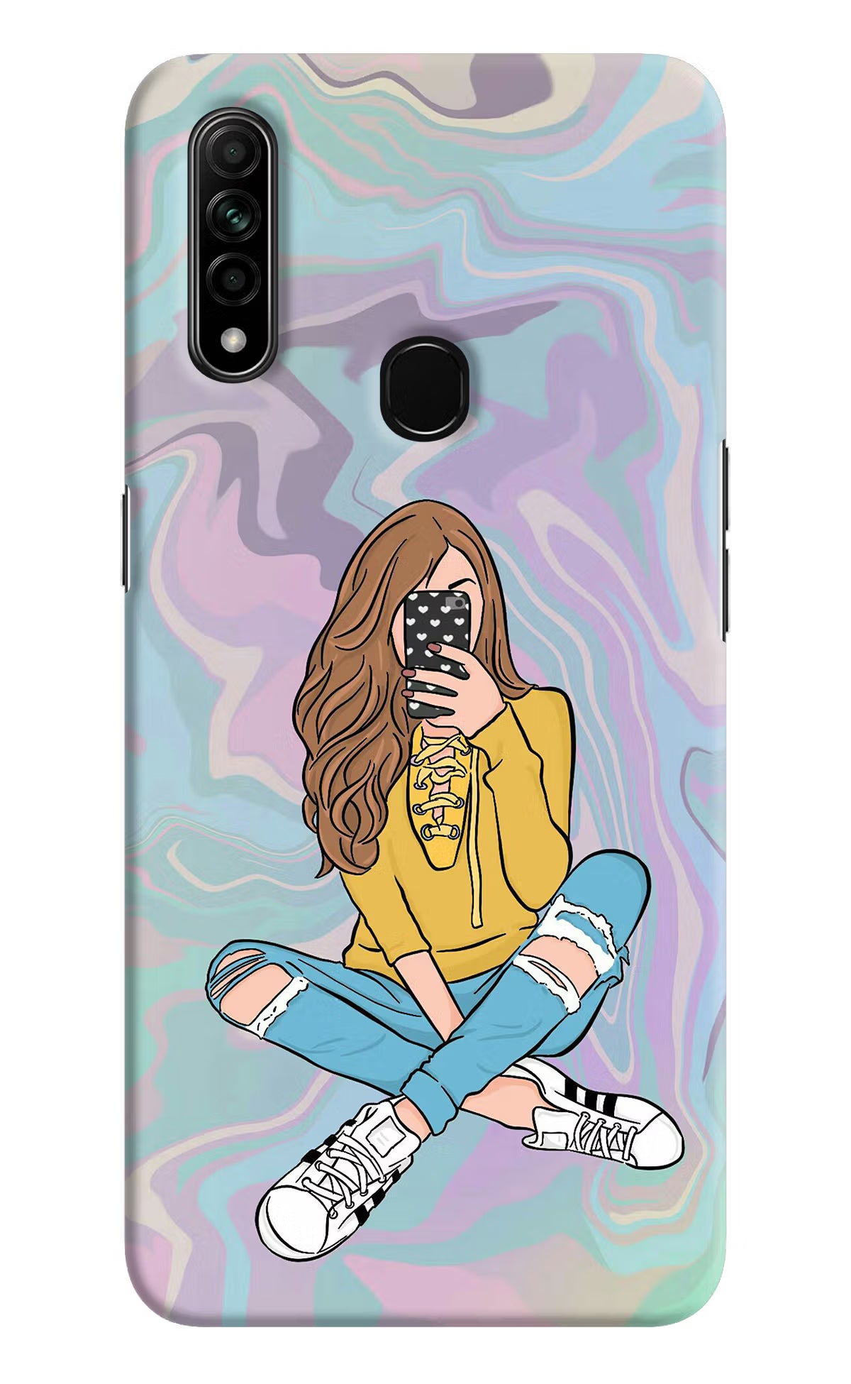 Selfie Girl Oppo A31 Hard Case Back Cover by Casekaro