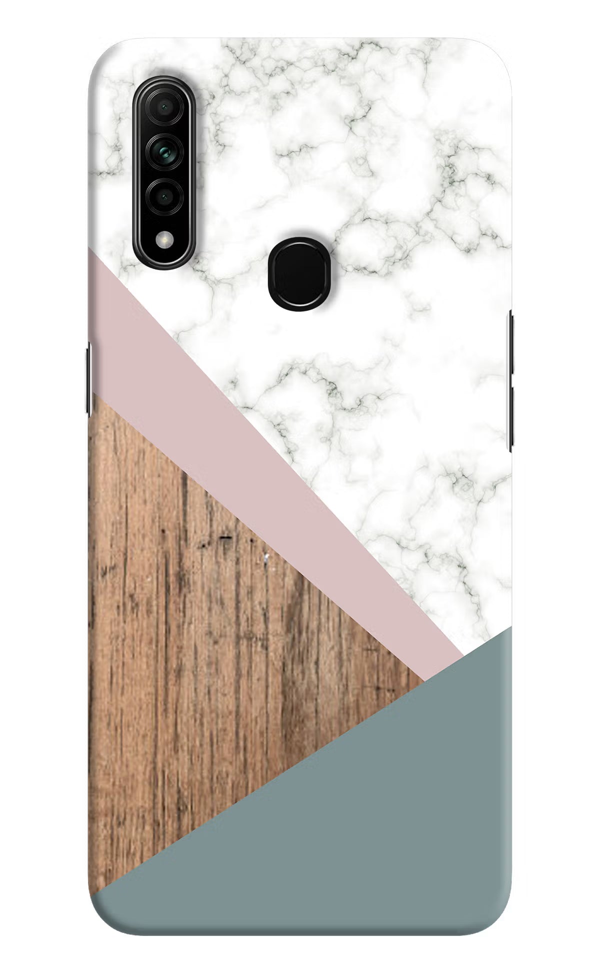Marble wood Abstract Oppo A31 Hard Case Back Cover by Casekaro