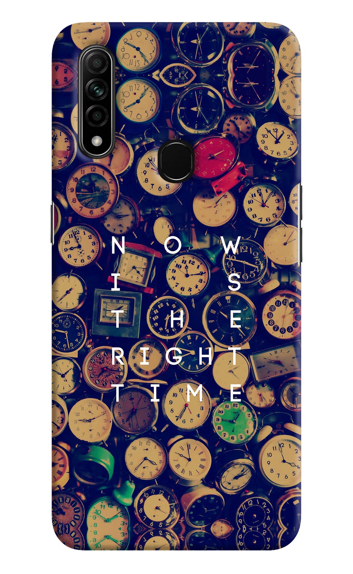 Now is the Right Time Quote Oppo A31 Hard Case Back Cover by Casekaro
